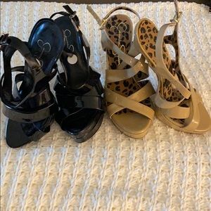 Jessica Simpson Heels Taupe Color worn Twice